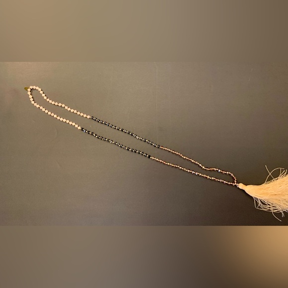 Zacasha three colour crystal bead tassel necklace - Picture 7 of 7